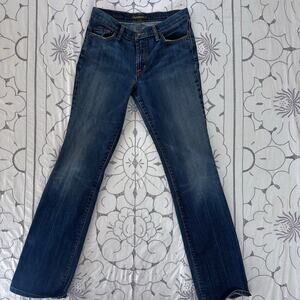 David Kahn Blue Straight Leg Jeans Size 8 Mid Rise Stretch Denim